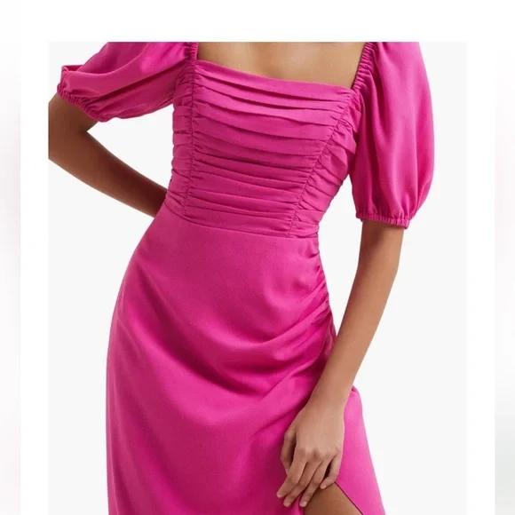 off shoulder button down dress Astrid Off Shoulder Button Front Midi Dress